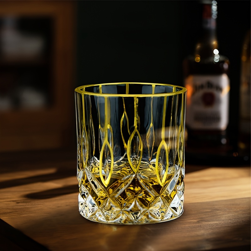 Whisky Beer And Wine - Verre à whisky ligne dorée, verres